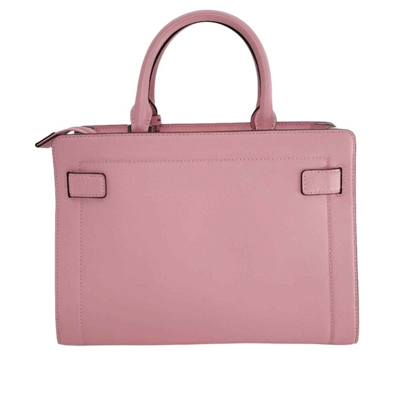 MICHAEL KORS Rayne Medium Saffiano Leather Satchel Crossbody Bag Carnation NWT - Picture 5 of 16